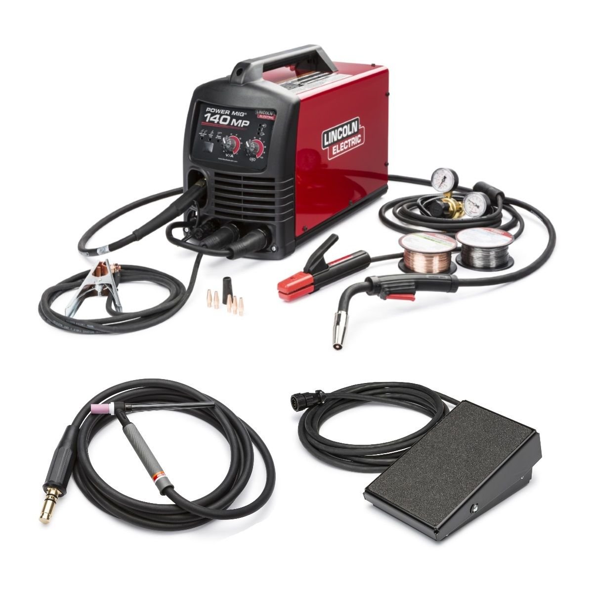 LINCOLN POWER MIG 140 MP MULTI PROCESS WELDER TIG ONE PAK K4499 1