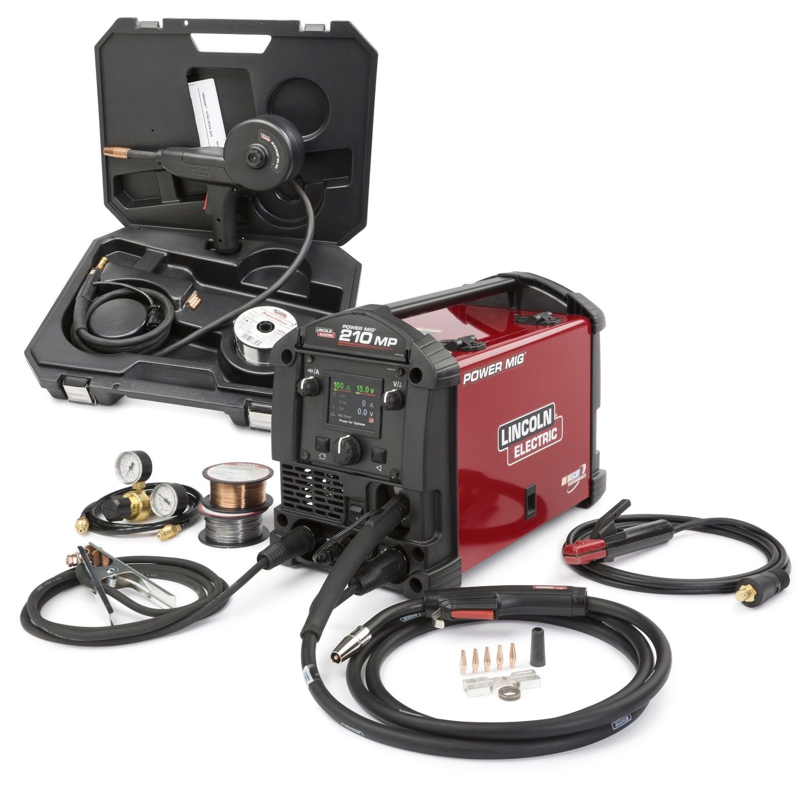 LINCOLN POWER MIG 210 MP WELDER ALUMINUM ONE PAK K4195 1 1 1