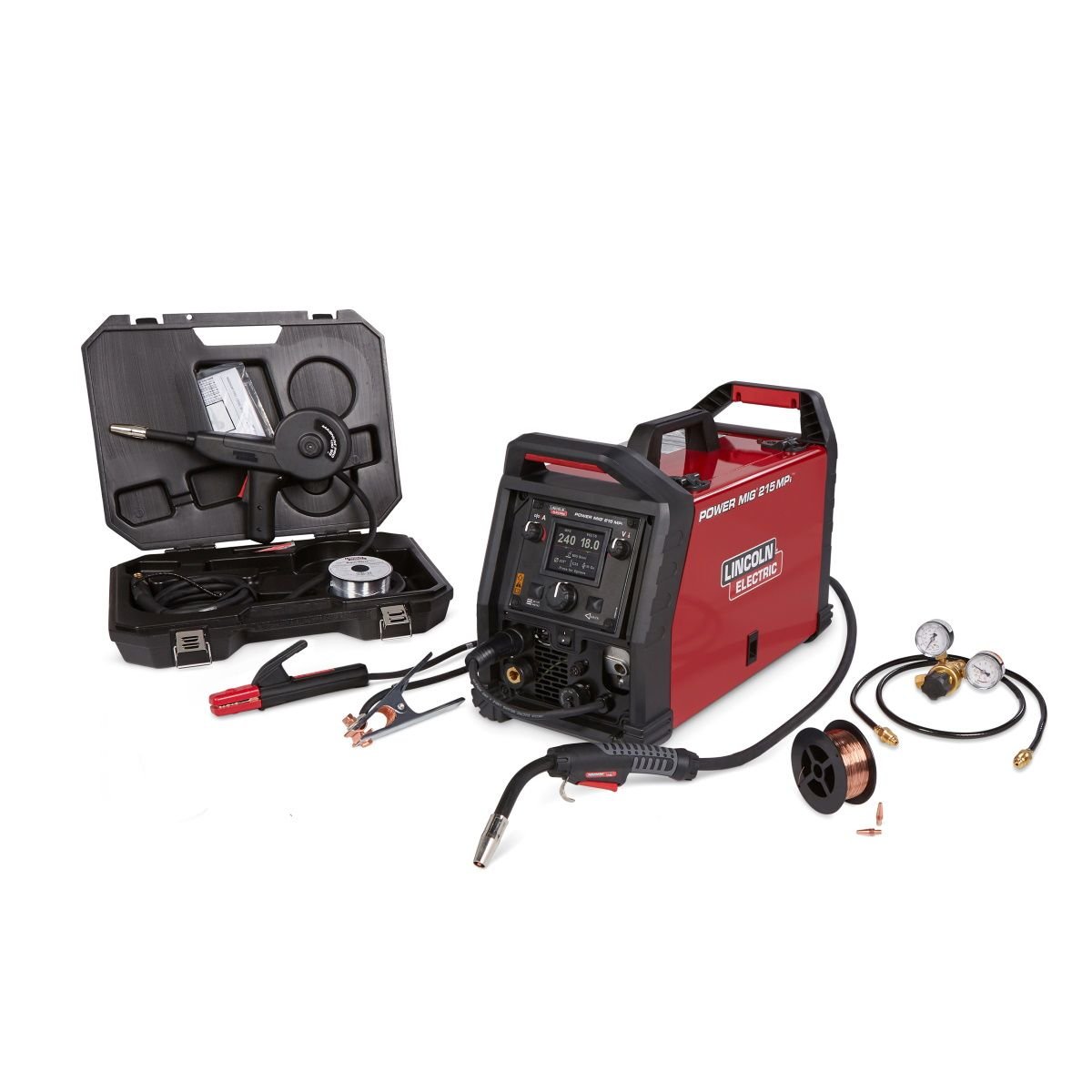 LINCOLN POWER MIG 215 MPI MULTI PROCESS WELDER TIG ONE PAK K4878 1 1 1