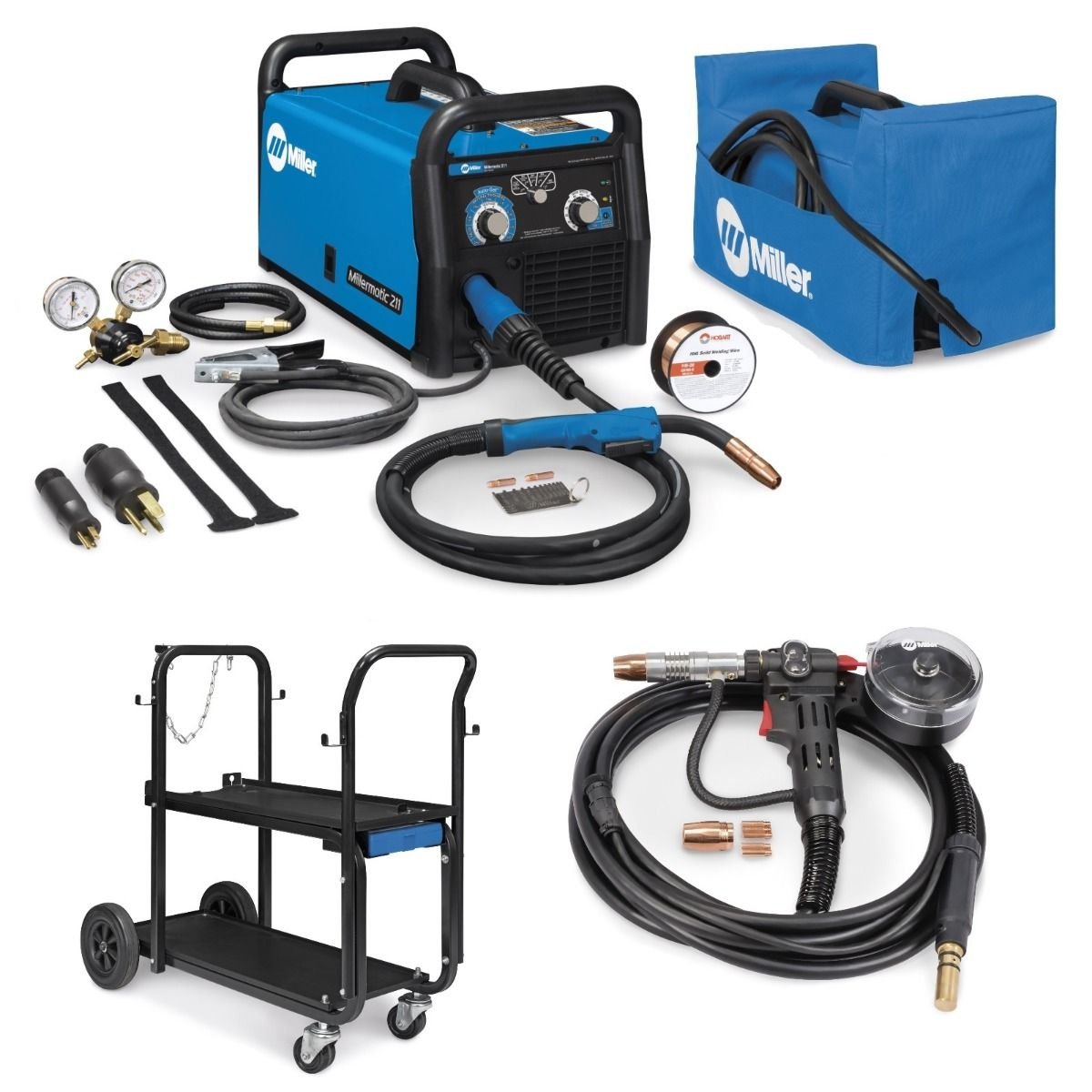 MILLER MILLERMATIC 211 MIG WELDER SPOOLMATE 150 AND ACCESSORIES 907614