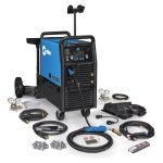 MILLER MULTIMATIC 235 MULTIPROCESS WELDER WDUAL CYLINDER CART AND TIG KIT 951847 