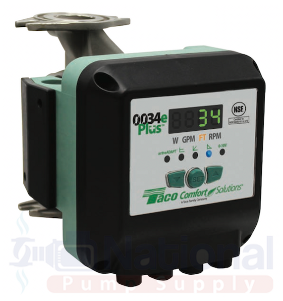 Taco 0034eP SF2 Taco ECM High Efficiency Circulator Pump Digital